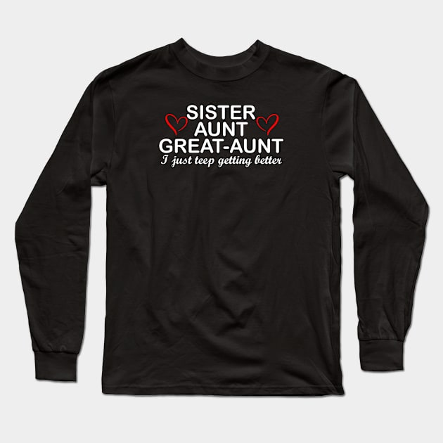 Mother's Day Gifts from Grandkids Sister Aunt Great Aunt Long Sleeve T-Shirt by sarabuild